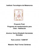 Programa de mantenimiento para Casa - Habitación