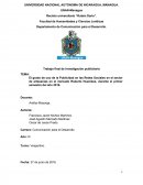 El grado de uso de la Publicidad en las Redes Sociales en el sector de artesanías en el mercado Roberto Huembes, durante el primer semestre del año 2016.