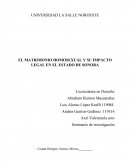 EL MATRIMONIO HOMOSEXUAL Y SU IMPACTO LEGAL EN EL ESTADO DE SONORA