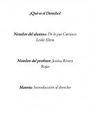 ¿Qué consideras (que es el Derecho, sin consultar ninguna bibliografía)?