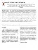 DETERMINACION DEL PUNTO DE FUSION.