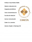 Características de las salas de redacción