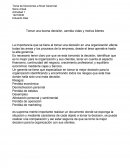 Tomar una buena decisión, cambia vidas y motiva lideres.