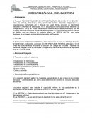 MEMORIA DE CÁLCULO – INST. ELÉCTRICAS