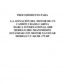 PROCEDIMIENTO PARA LA AFINACIÓN DEL MOTOR DE UN CAMIÓN CHASIS-CABINA