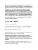 Gestión Humana - Subsistemas.