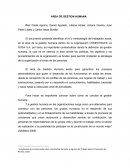 AREA DE GESTION HUMANA