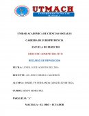 DERECHO ADMINISTRATIVO RECURSO DE REPOSICION