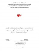 Jornada de alfabetización tecnológica y mantenimiento del computador dirigido a los niños cursantes del primer grado de la E.B “Guayacán de las Flores”