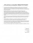 ¿Te animas a estudiar ARQUITECTURA?