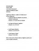 Legislación de referencia a resaltar en la Unidad número 1