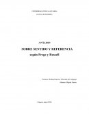 ANÁLISIS SOBRE SENTIDO Y REFERENCIA