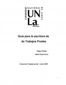 Guía para la escritura de Trabajos Finales