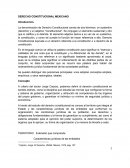 Derecho Constitucional Mexicano.La denominación de Derecho Constitucional consta de dos términos