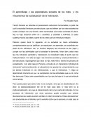 El aprendizaje y las expectativas sociales de los roles y los mecanismos de socialización de la motivación.