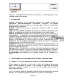 TRATAMIENTO DEL PRODUCTO