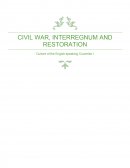CIVIL WAR, INTERREGNUM AND RESTORATION