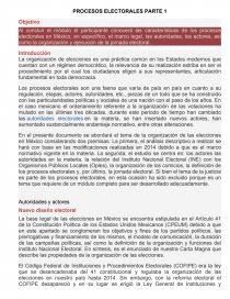 PROCESOS ELECTORALES PARTE 1. Página 1