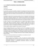 TEMA 1. INTRODUCCIÓN 1.1.- EL CONCEPTO DE SISTEMA DE RELACIONES LABORALES