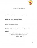 Síntesis Sociología del Derecho. “Normatividad de las Leyes sobre la Sociedad”.