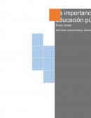 La importancia de que la educación sea pública.