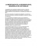 Importancia de la geografia en el desarrollo de los pueblos.