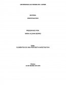 ELEMENTOS DE UNA PROPUESTA INVESTIGATIVA