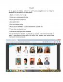 En los grupos de trabajo, elaborar un perfil psicosociográfico con las imágenes mostradas por el docente.