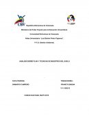 ANALISIS SOBRE PLAN Y TECNICAS DE MUESTREO DEL SUELO