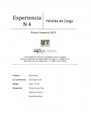 Informe 4 Mecánica de Fluidos Pérdida de Carga.