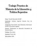 Historia de la educacion politica argentina Tema: “Ley de Educación 26.206”