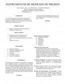INSTRUMENTOS DE MEDICION DE PRESION.