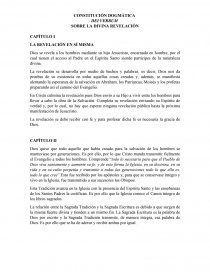 CONSTITUCIÓN DOGMÁTICA DEI VERBUM SOBRE LA DIVINA REVELACIÓN. Página 1