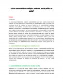 ¿Existe sustentabilidad ecológica, ambiental, social política en acuña?