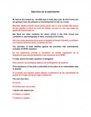 Ejercicios de la explicitación y amplificacion.