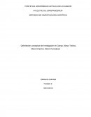 Delimitación conceptual de Investigación de Campo, Marco Teórico, Marco Empírico, Marco Conceptual..