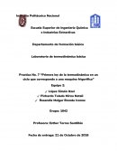 Practica No. 7 “Primera ley de la termodinámica en un ciclo que corresponde a una maquina frigorífica”