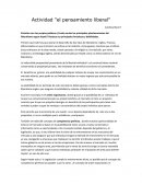 Actividad "el pensamiento liberal"