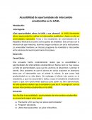 Accesibilidad de oportunidades de intercambio estudiantiles en la UANL.