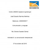 Actividad 5: La comunicación interpersonal