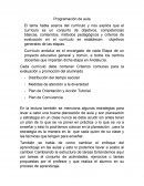 Ensayo Programación de aula