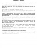 Water Issue in California