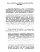 TEMA 2: LA CONSTITUCIÓN ESPAÑOLA DE 1978. ASPECTOS GENERALES.