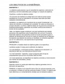 LOS OBEJTIVOS DE LA ENSEÑANZA: