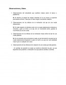 Observaciones y Datos