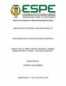 ENSAYO DE LA OBRA “DESCOLONIZAR EL SABER, REINVENTAR EL PODER – DE SOUSA SANTOS ”