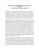 ANÁLISIS DE LA REFORMA CONSTITUCIONAL EN MATERIA DE EDUCACIÓN.