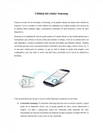 Utilidad del celular Samsung.. Página 1