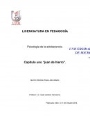 Psicología de la adolescencia. Capitulo uno “juan de hierro”.