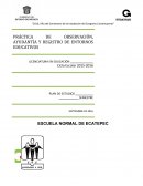 Práctica de Observación, ayudantía y registro de entornos educativos